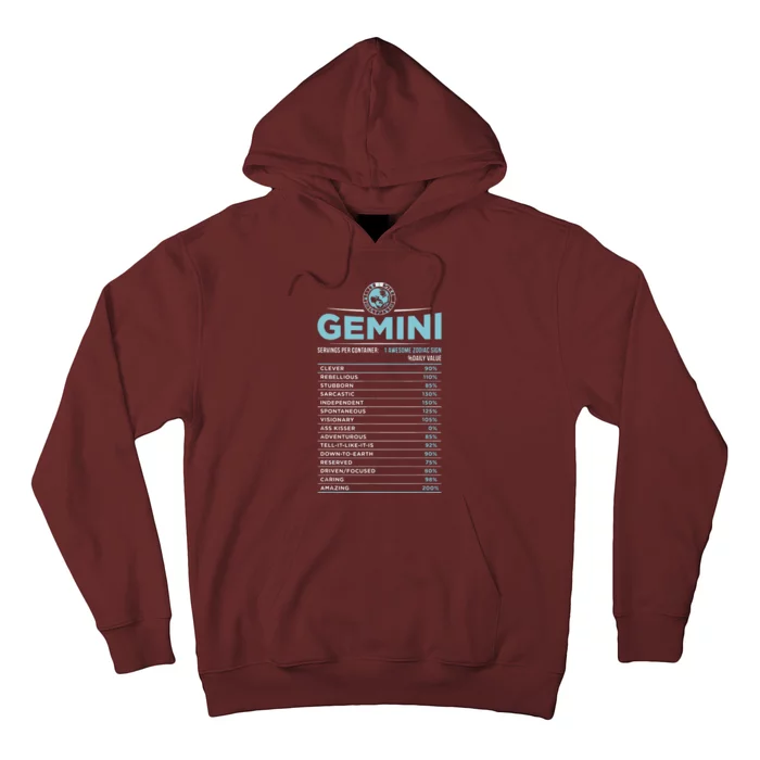 Gemini Traits Facts Horoscope Zodiac Astrological Sign Hoodie