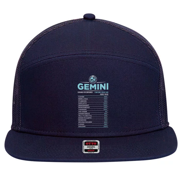 Gemini Traits Facts Horoscope Zodiac Astrological Sign 7 Panel Mesh Trucker Snapback Hat