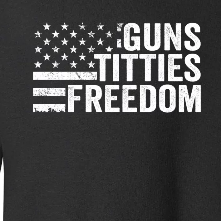 Guns Titties & Freedom Mens Funny Drinking Usa Flag Pullover Hoodie Toddler Sweatshirt