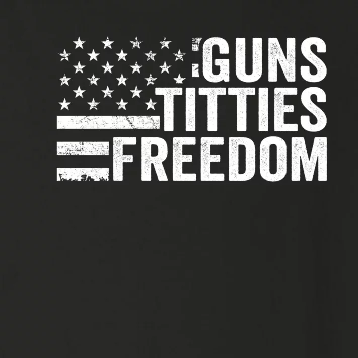 Guns Titties & Freedom Mens Funny Drinking Usa Flag Pullover Hoodie Toddler Long Sleeve Shirt