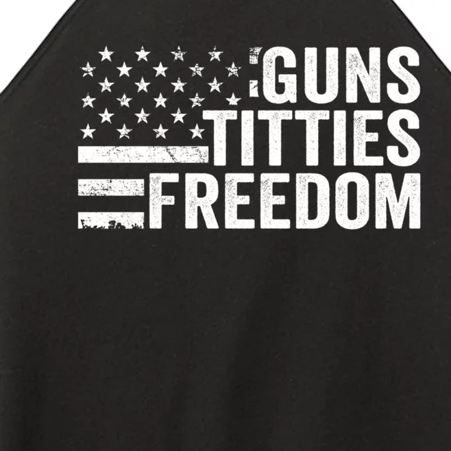 Guns Titties & Freedom Mens Funny Drinking Usa Flag Pullover Hoodie Women’s Perfect Tri Rocker Tank