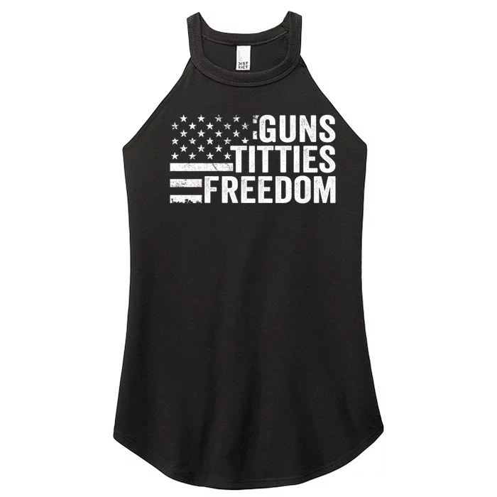 Guns Titties & Freedom Mens Funny Drinking Usa Flag Pullover Hoodie Women’s Perfect Tri Rocker Tank