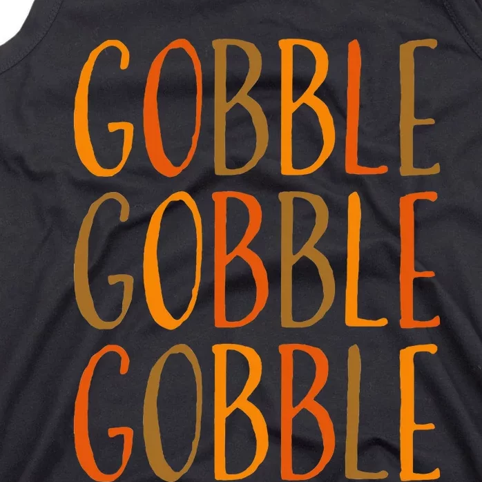 Gobble Thanksgiving Fall Tank Top