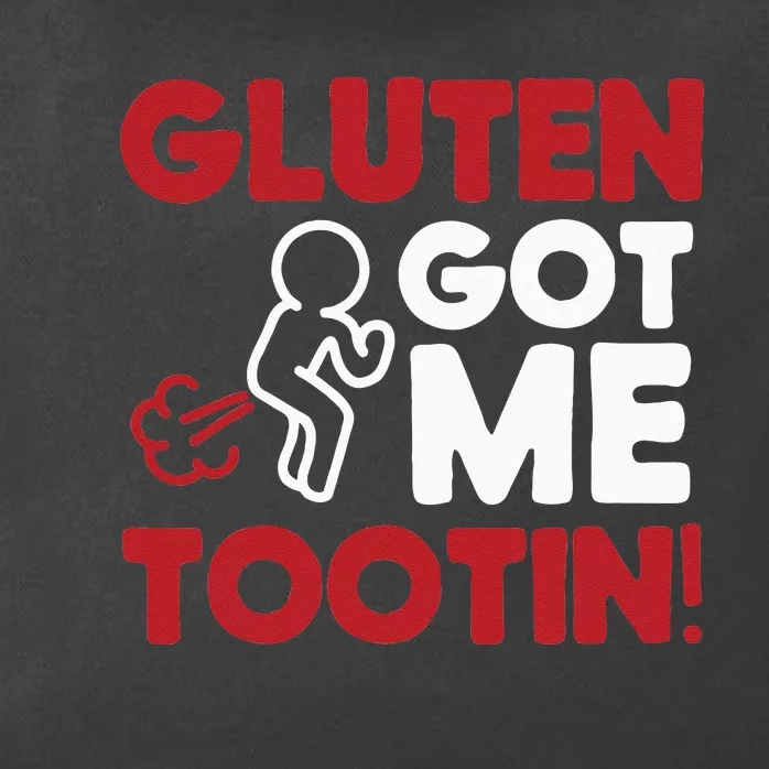 Gluten Tootin Funny Gluten Free Joke Design Gluten Jokes Zip Tote Bag