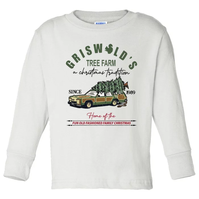 Griswold's Tree Farm Since 1989 Christmas Holiday Gift Toddler Long Sleeve Shirt