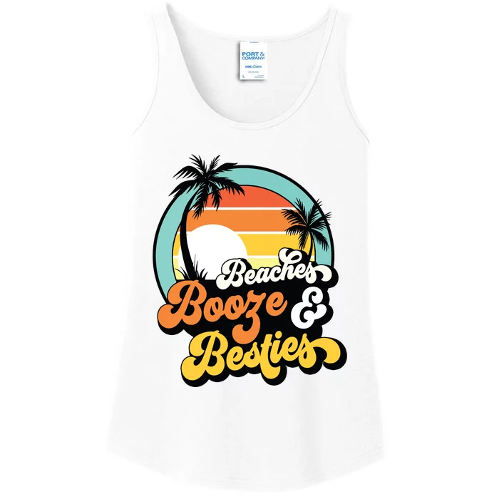 Girl Trip Funny Matching Beaches Booze Besties Best Friends Ladies Essential Tank