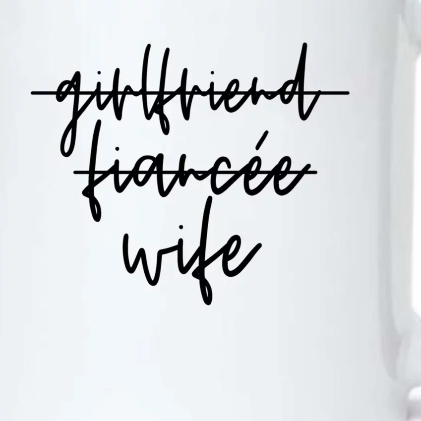 Girlfriend To Fiancee Fiance To Wife Engaget I Said Yes Cool Gift Black Color Changing Mug