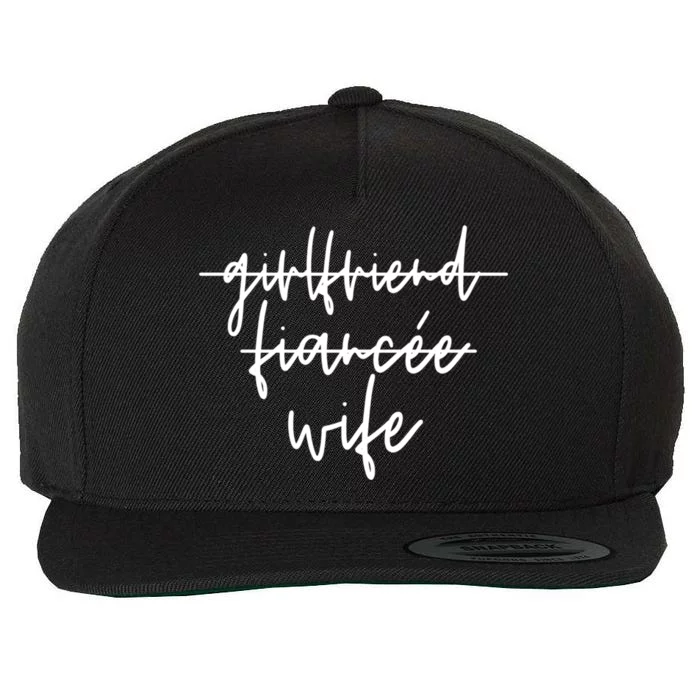 Girlfriend To Fiancee Fiance To Wife Engaget I Said Yes Cool Gift Wool Snapback Cap