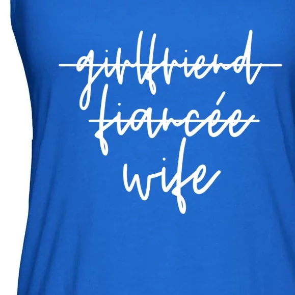 Girlfriend To Fiancee Fiance To Wife Engaget I Said Yes Cool Gift Ladies Essential Flowy Tank