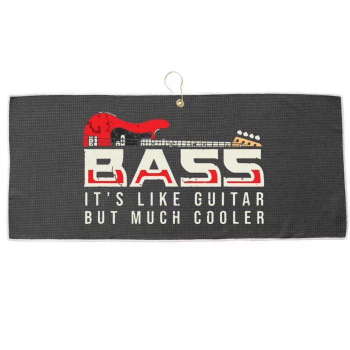 Guitar Themed For Bass Guitar Musician Large Microfiber Waffle Golf Towel