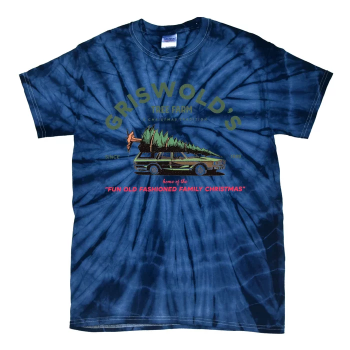 Griswold's Tree Farm A Christmas Tradition Christmas Gift Tie-Dye T-Shirt