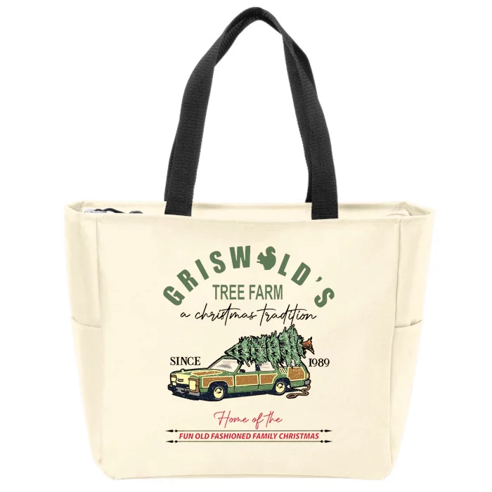 Griswold's Tree Farm A Christmas Tradition Christmas Gift Zip Tote Bag