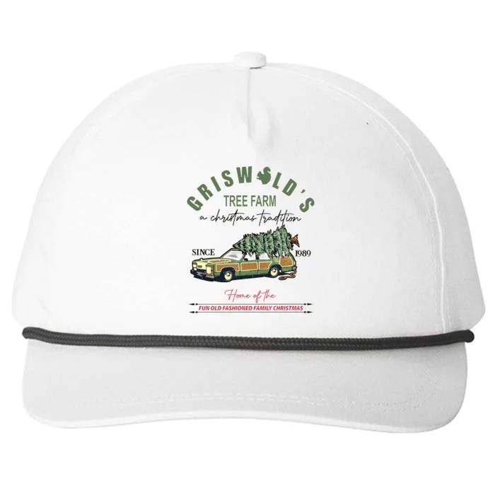 Griswold's Tree Farm A Christmas Tradition Christmas Gift Snapback Five-Panel Rope Hat