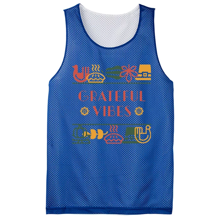 Grateful Thankful Favored Print Thanksgiving Mesh Reversible Basketball Jersey Tank