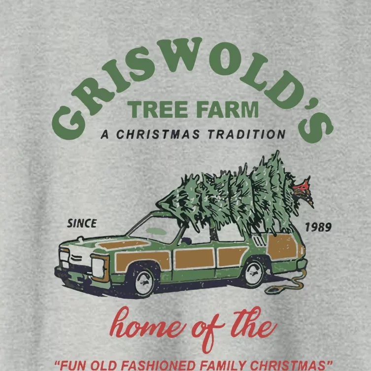 Griswold’s Tree Farm A Christmas Tradition Griswold’s Tree Farm Christmas Women's Crop Top Tee