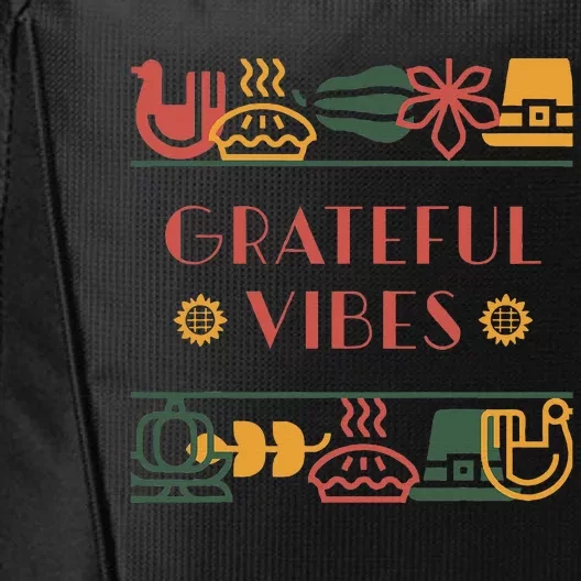 Grateful Thankful Favored Print funny Thanksgiving City Backpack