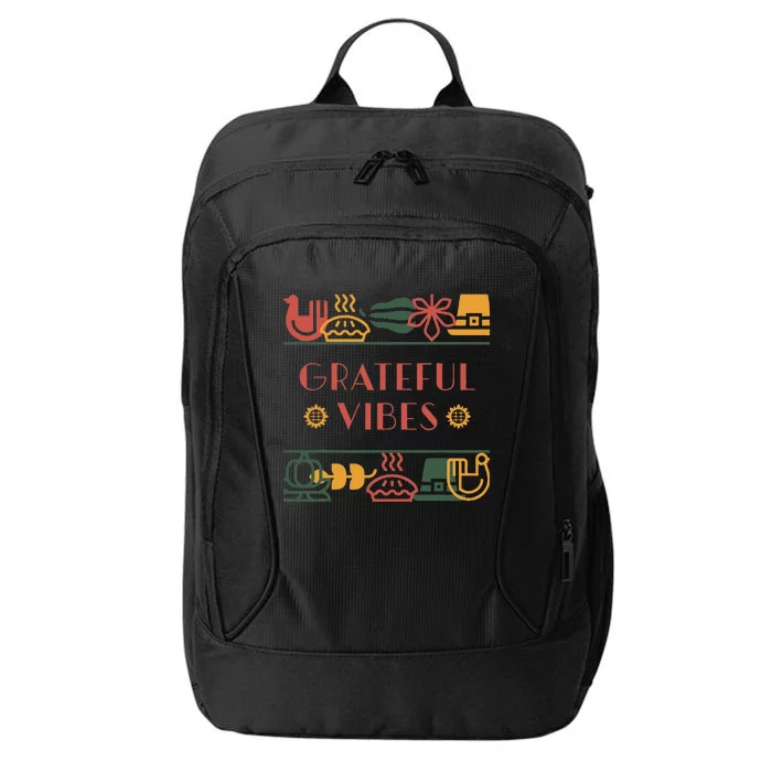 Grateful Thankful Favored Print funny Thanksgiving City Backpack