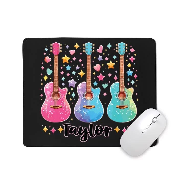 Girl Taylor First Name Personalized Groovy 80S Mousepad