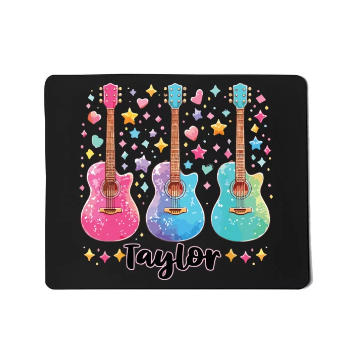 Girl Taylor First Name Personalized Groovy 80S Mousepad