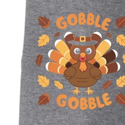 Gobble Turkey Fall Autumn Thanksgiving Doggie 3-End Fleece Hoodie