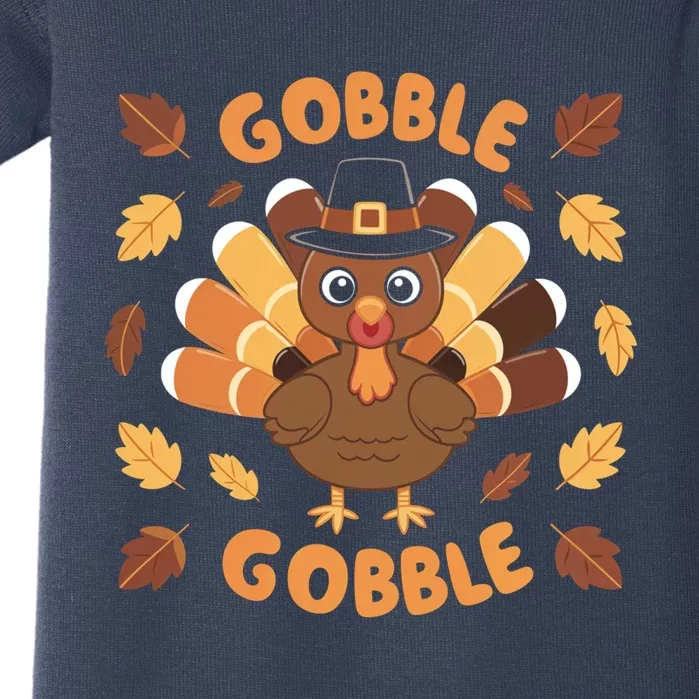 Gobble Turkey Fall Autumn Thanksgiving Baby Bodysuit