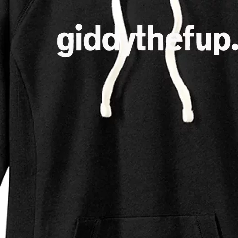 Giddy The F Up Funny Horse Racing Gift Women's Fleece Hoodie