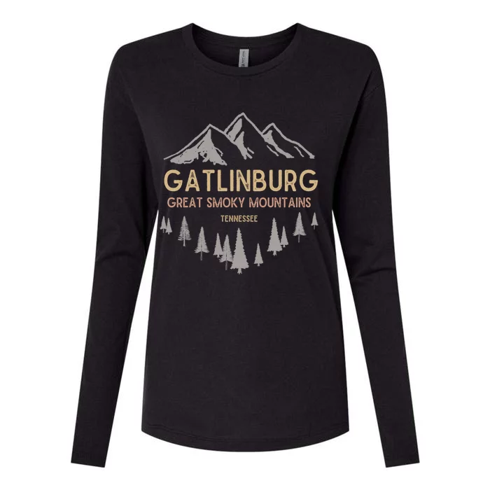 Gatlinburg Tennessee Funny Gift Great Smoky Mountains Souvenir Womens Cotton Relaxed Long Sleeve T-Shirt