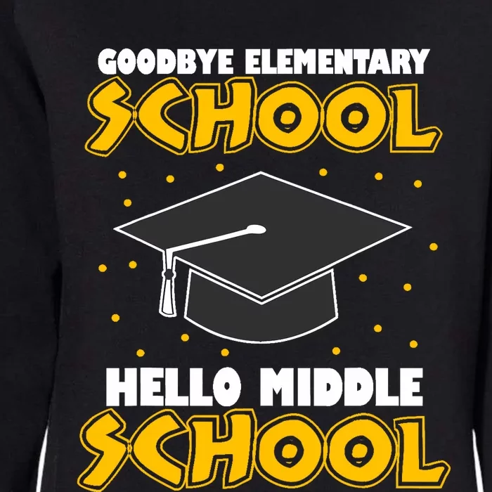 graduate Tee Goodbye Elementary Hello Middle School Womens California Wash Sweatshirt