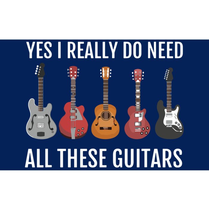 Guitar Themed Guitar Player Gift I Need These Guitars Bumper Sticker