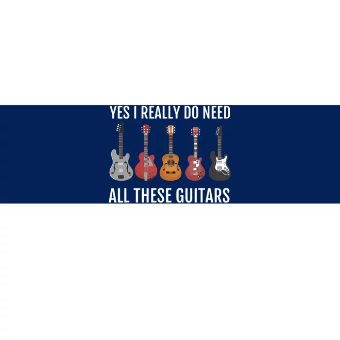 Guitar Themed Guitar Player Gift I Need These Guitars Bumper Sticker