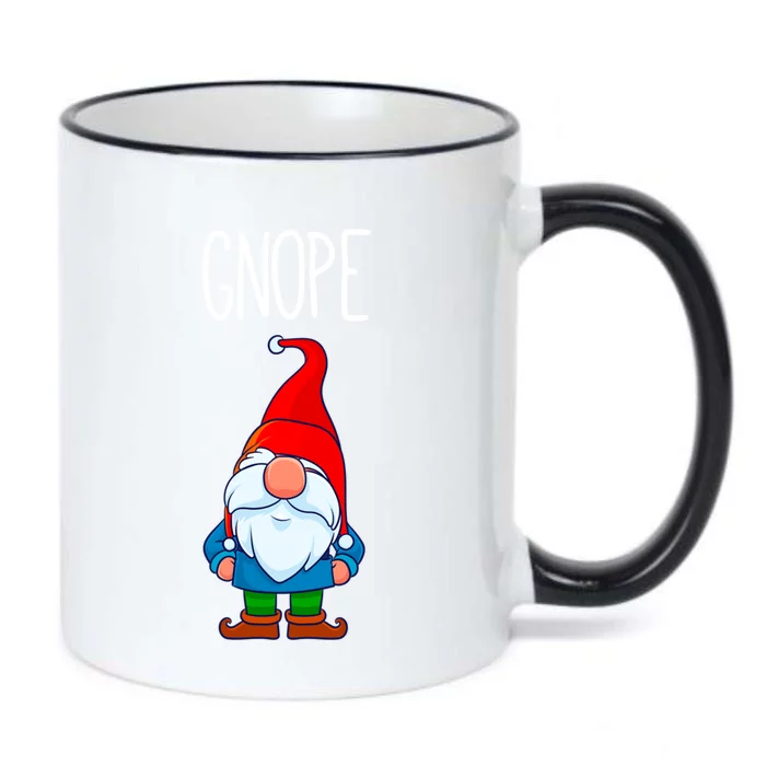 Gnope Tomte Garden Gnome Gift Funny Scandinavian Nope Gift Black Color Changing Mug