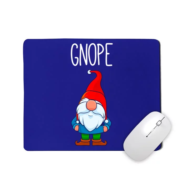 Gnope Tomte Garden Gnome Gift Funny Scandinavian Nope Gift Mousepad