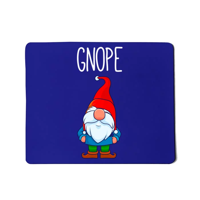 Gnope Tomte Garden Gnome Gift Funny Scandinavian Nope Gift Mousepad