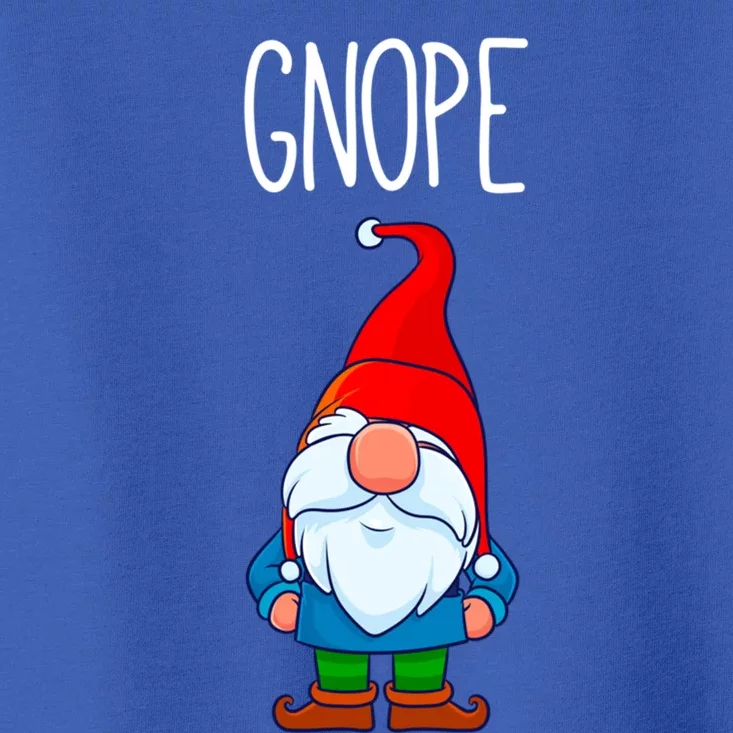 Gnope Tomte Garden Gnome Gift Funny Scandinavian Nope Gift Toddler T-Shirt