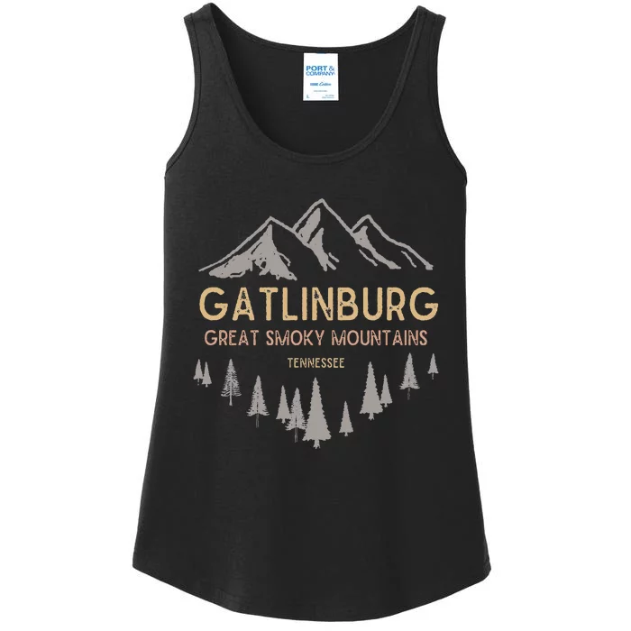 Gatlinburg Tennessee Great Smoky Mountains Souvenir Ladies Essential Tank