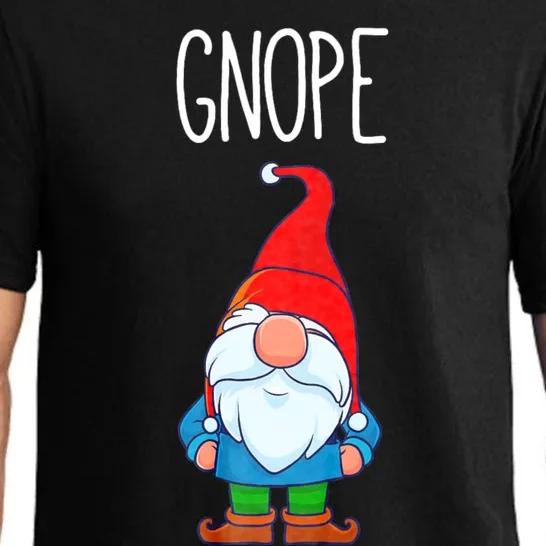 Gnope Tomte Garden Gnome Gift Funny Scandinavian Nope Pajama Set