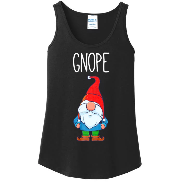 Gnope Tomte Garden Gnome Gift Funny Scandinavian Nope Ladies Essential Tank