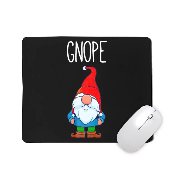 Gnope Tomte Garden Gnome Gift Funny Scandinavian Nope Mousepad