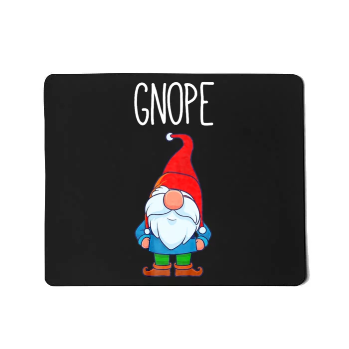 Gnope Tomte Garden Gnome Gift Funny Scandinavian Nope Mousepad