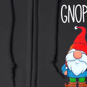 Gnope Tomte Garden Gnome Gift Funny Scandinavian Nope Full Zip Hoodie