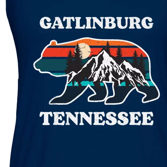 Gatlinburg Tennessee Great Smoky Mountains Bear Souvenir Ladies Essential Flowy Tank