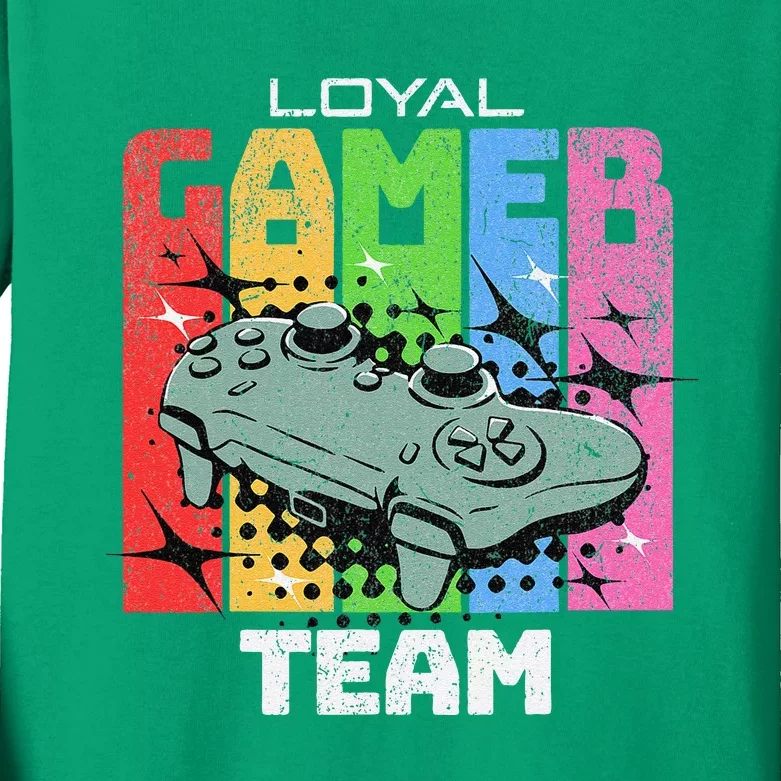 Gaming Team Gamer Crew Tournament Lan Party Gamer Kids Long Sleeve Shirt