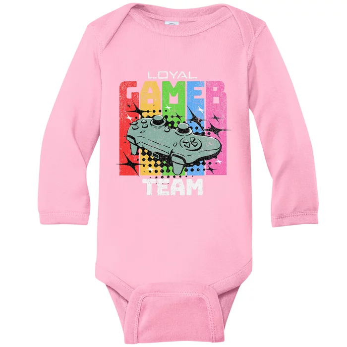 Gaming Team Gamer Crew Tournament Lan Party Gamer Baby Long Sleeve Bodysuit