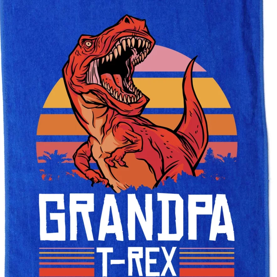 Grandpa Tcute Giftrex With A Dinosaur Cute Gift Platinum Collection Golf Towel