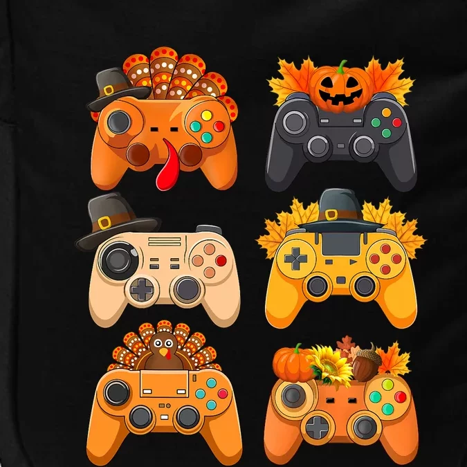 Gamer Thanksgiving Gaming Controllers Turkey Pumpkin Impact Tech Backpack