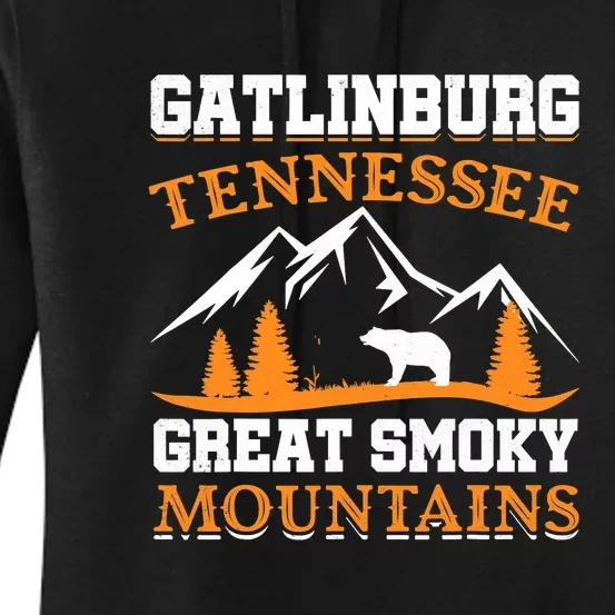 Gatlinburg Tennessee Great Smoky Mountains Souvenirs Bear Women's Pullover Hoodie