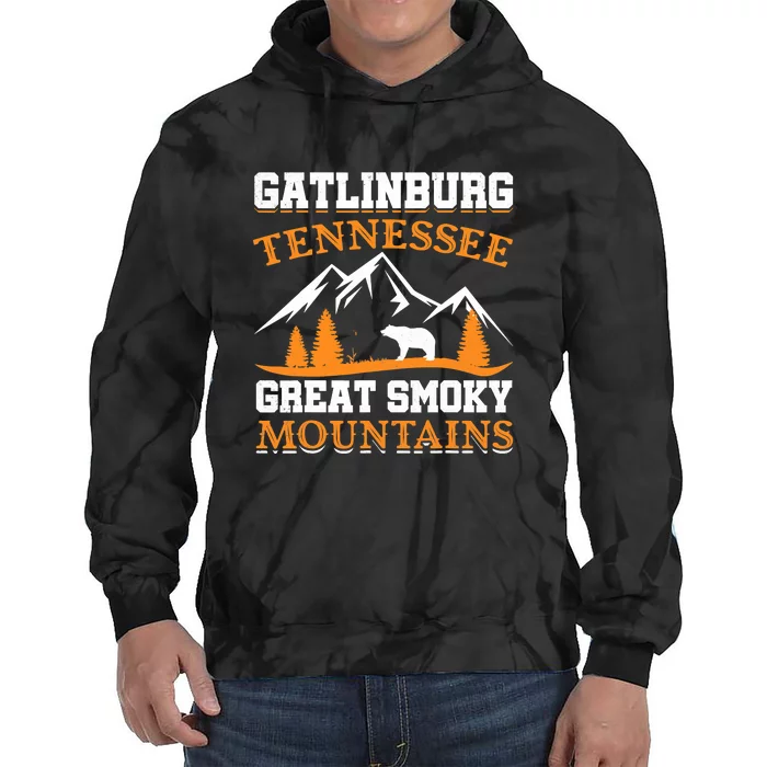 Gatlinburg Tennessee Great Smoky Mountains Souvenirs Bear Tie Dye Hoodie