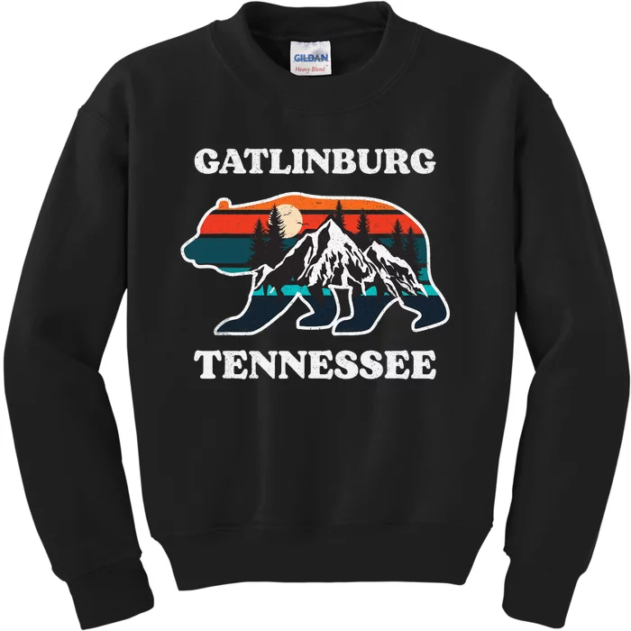 Gatlinburg Tennessee Great Smoky Mountains Bear Souvenir Kids Sweatshirt