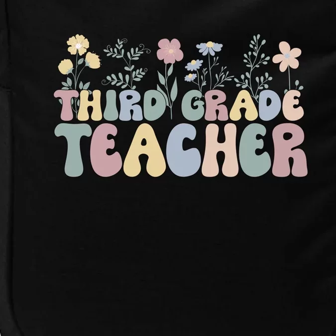 Groovy Third Grade Teacher Flowers Great Gift Impact Tech Backpack