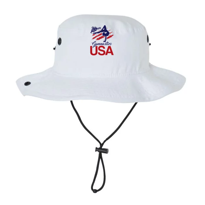 Girl Tumbling Gymnast Gymnastics Usa American Flag Legacy Cool Fit Booney Bucket Hat